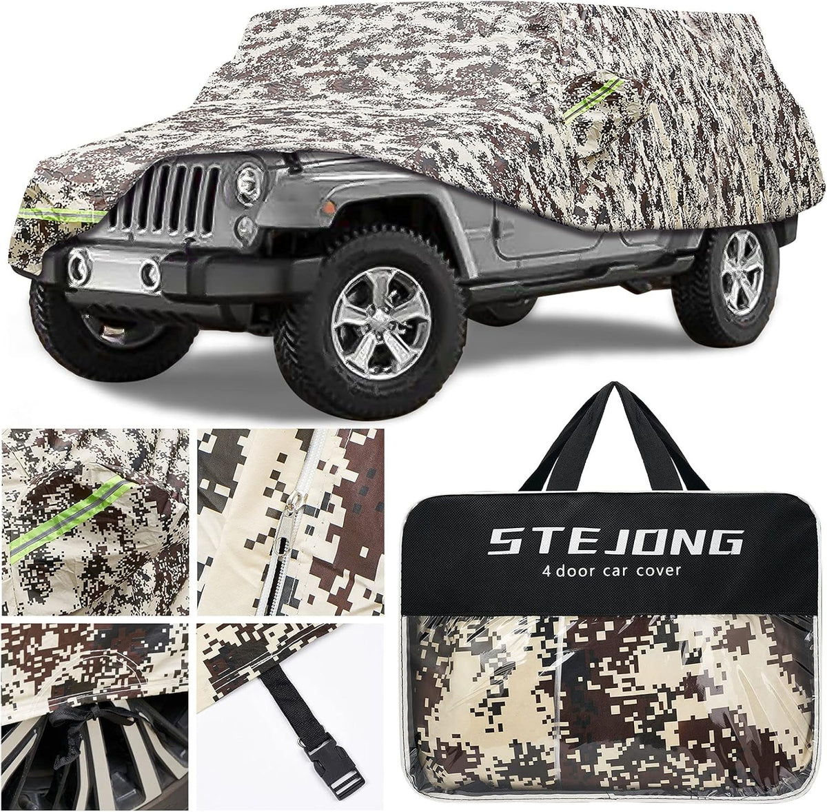 Camouflage SUV Cover with Driver Door Zipper O237