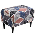 Stretch Ottoman Cover Rectangular Storage Ottoman Slipcover with Non-Slip Elastic Bottom D314834