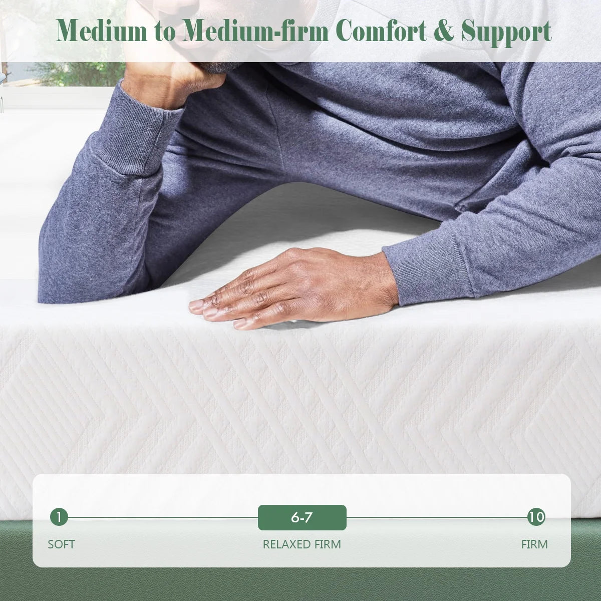 10" Cooling Gel Memory Foam Queen Mattress I4375