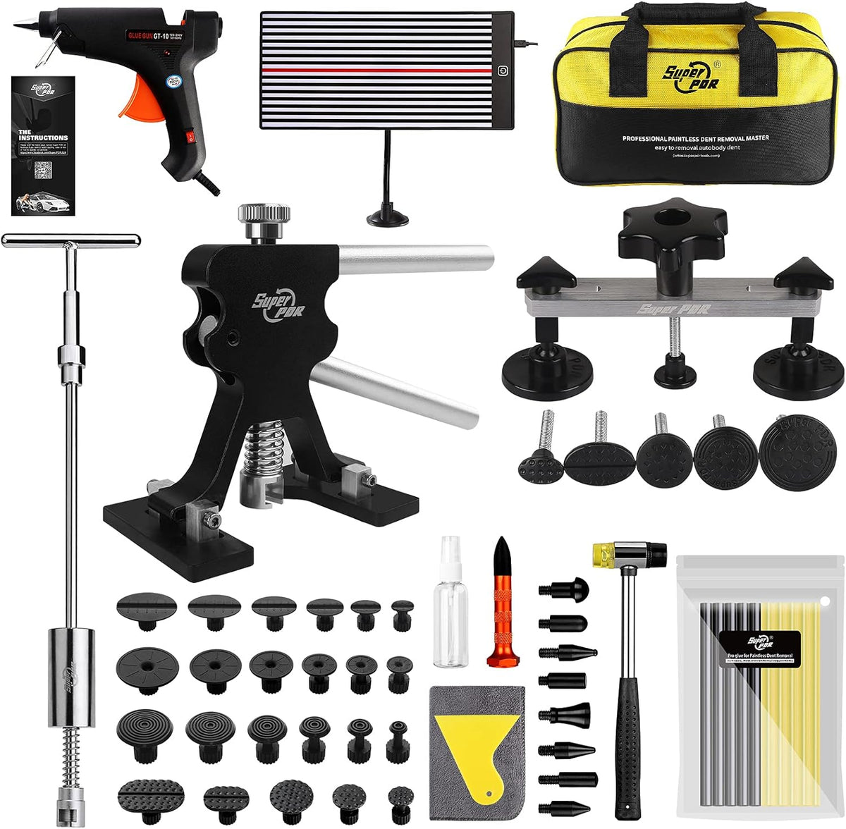 Dent Repair Kit with LED Light Board and Storage Bag C381