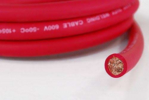 100 ft 2 Gauge Copper Wire Red N364608
