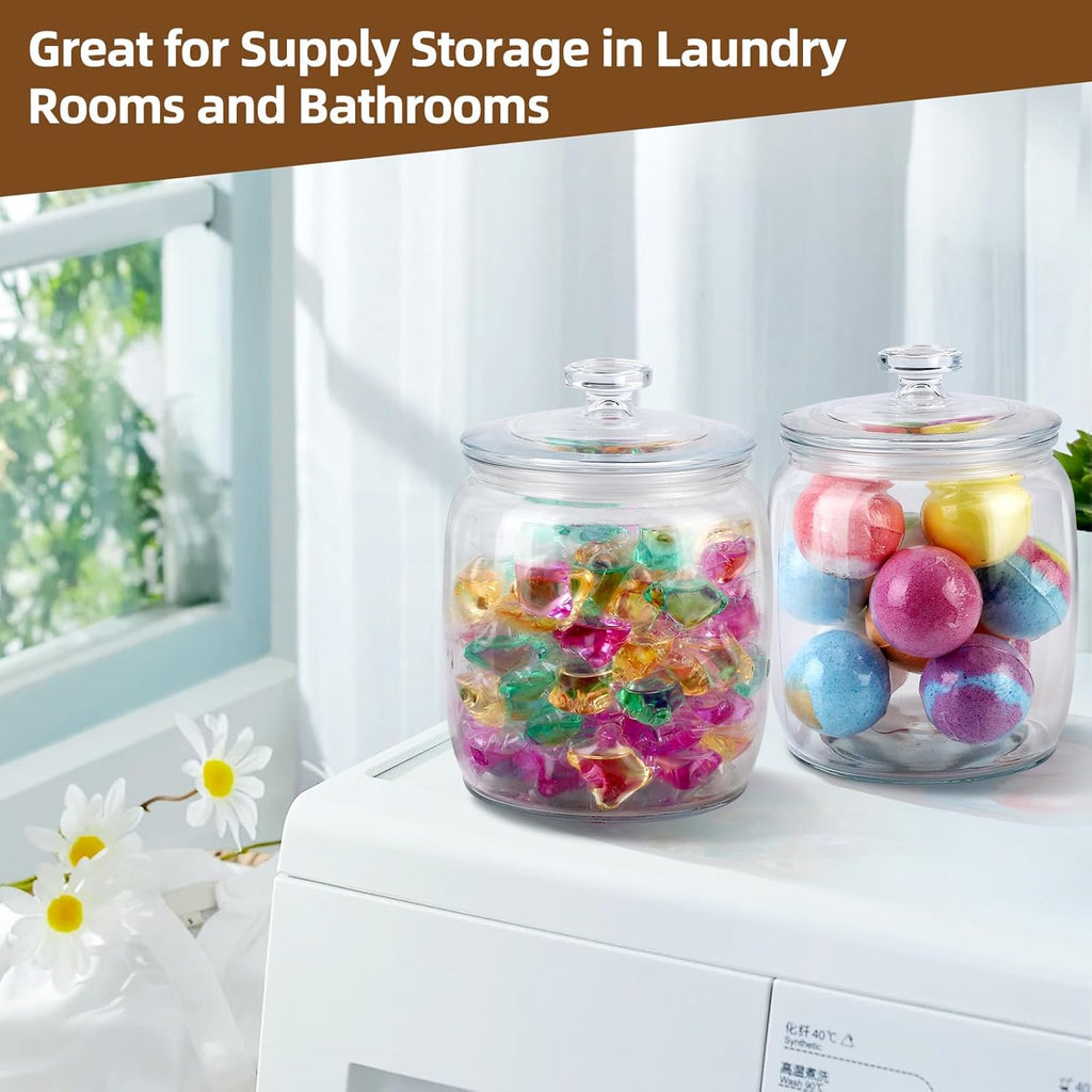 2 Pack 71 oz Glass Jar with Lid W756