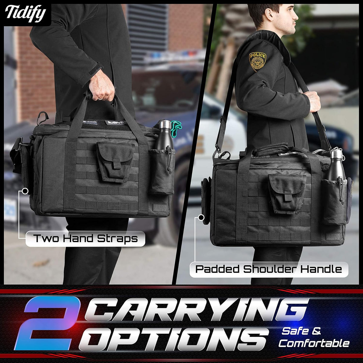 Tactical Bag Car Seat Organizer Range Bag MOLLE Organizer Heavy Duty Water Resistant C707947