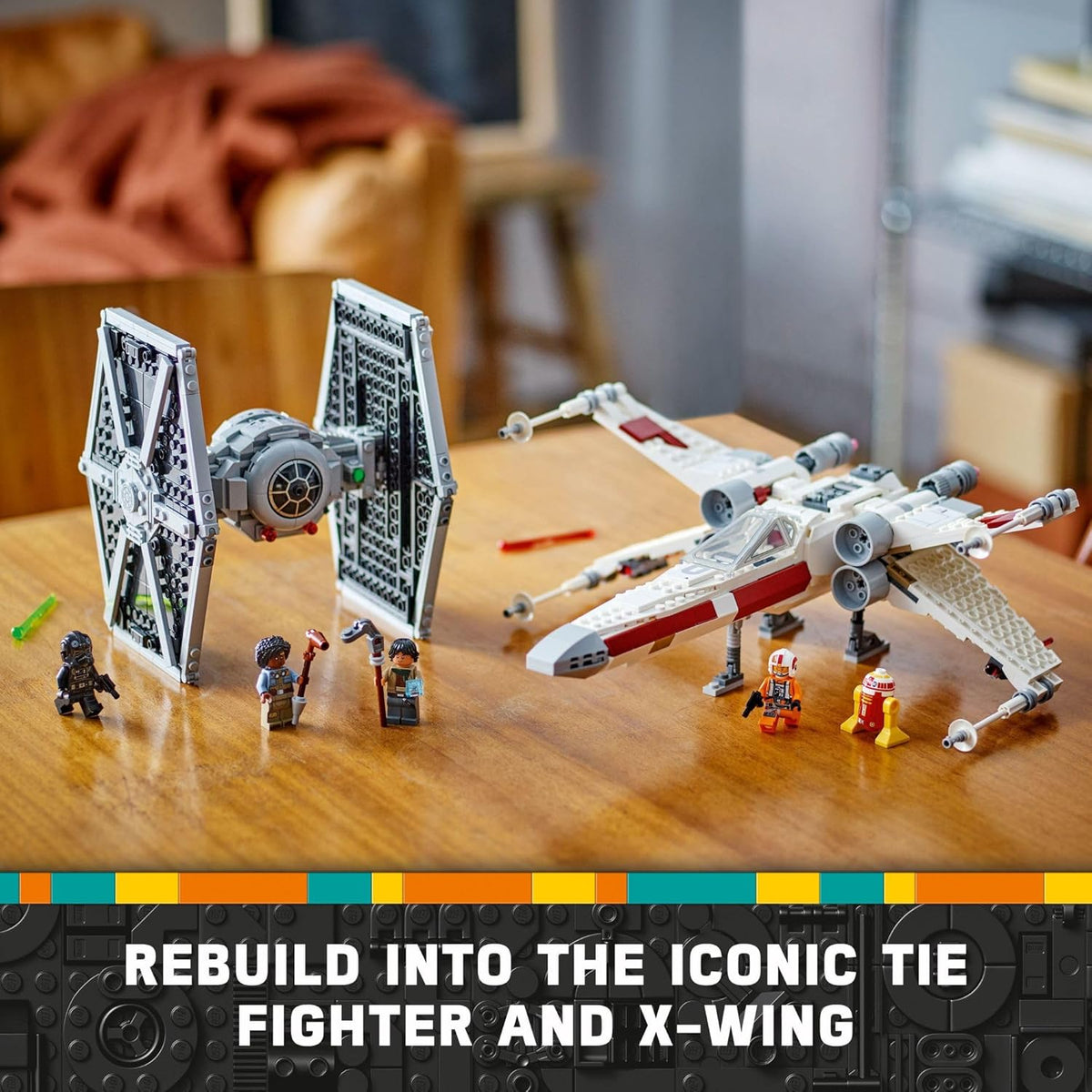 TIE Fighter & X-Wing Building Set with 4 Minifigures Y5941