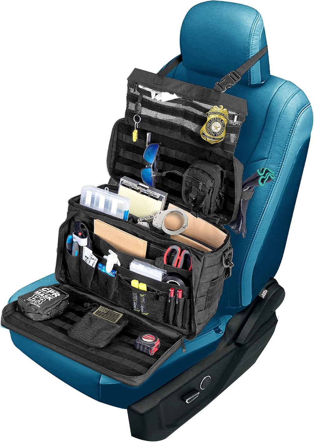 Tactical Bag Car Seat Organizer Range Bag MOLLE Organizer Heavy Duty Water Resistant C707947