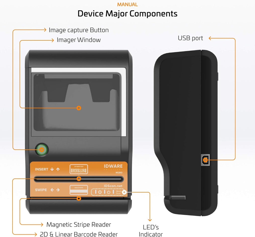 ID Scanner Desktop Solution with M280 ID Scanner R28191