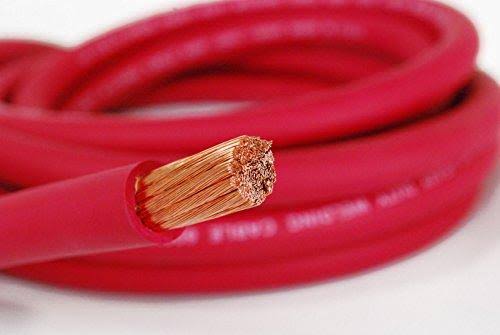 100 ft 2 Gauge Copper Wire Red N364608