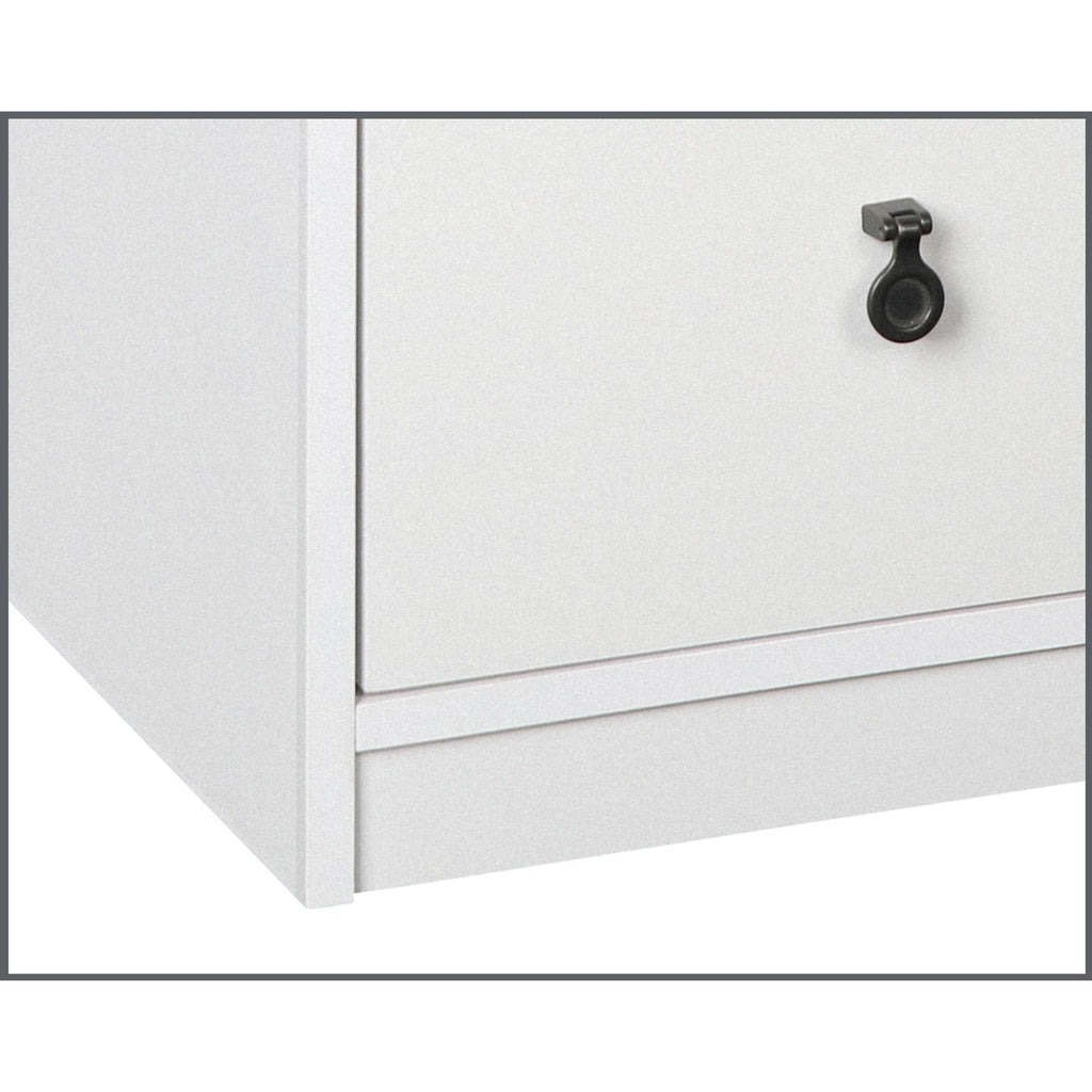 White Gray Oak 3 Drawer Filing Cabinet X6548