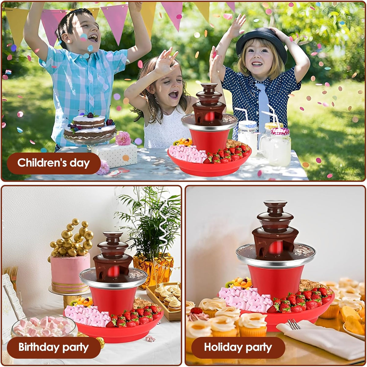 17oz Electric Chocolate Fountain Machine with Removal Serving Tray I329683