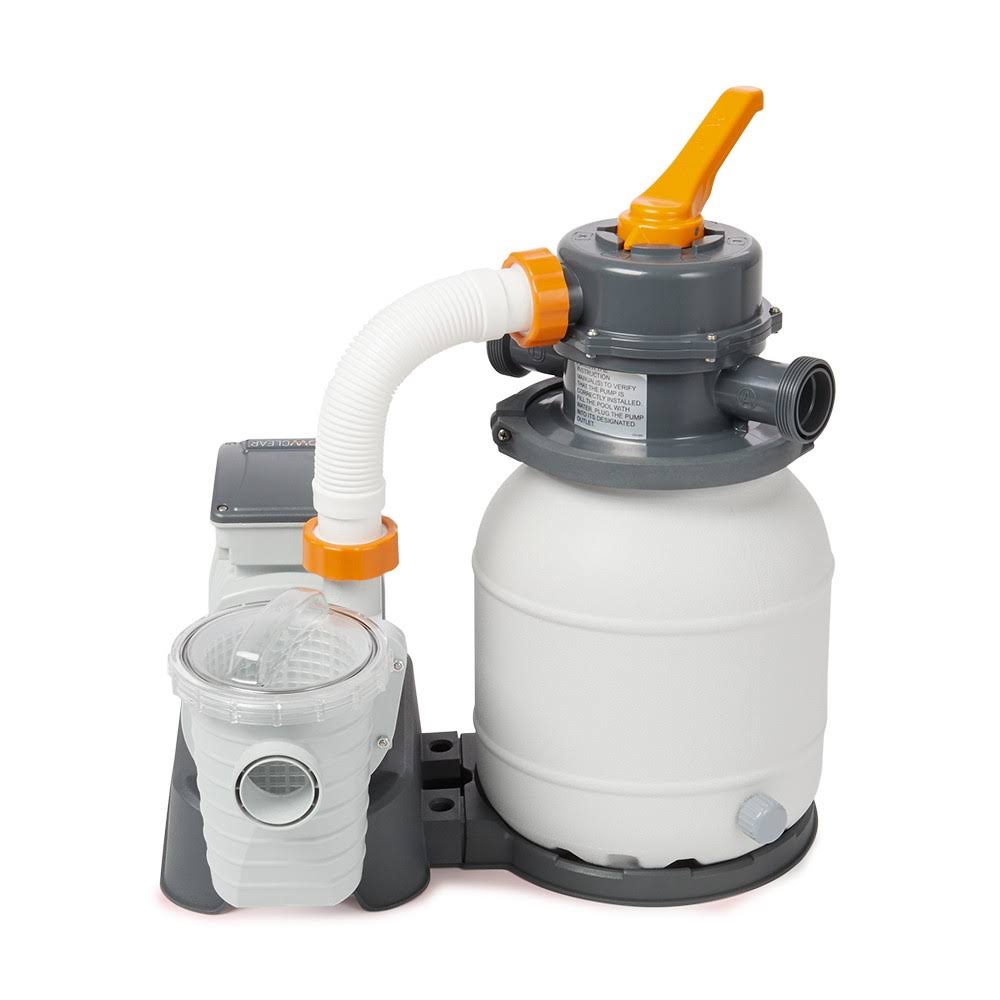 1000 GPH Silica & Sand Swimming Pool Filter Pump Gray C892