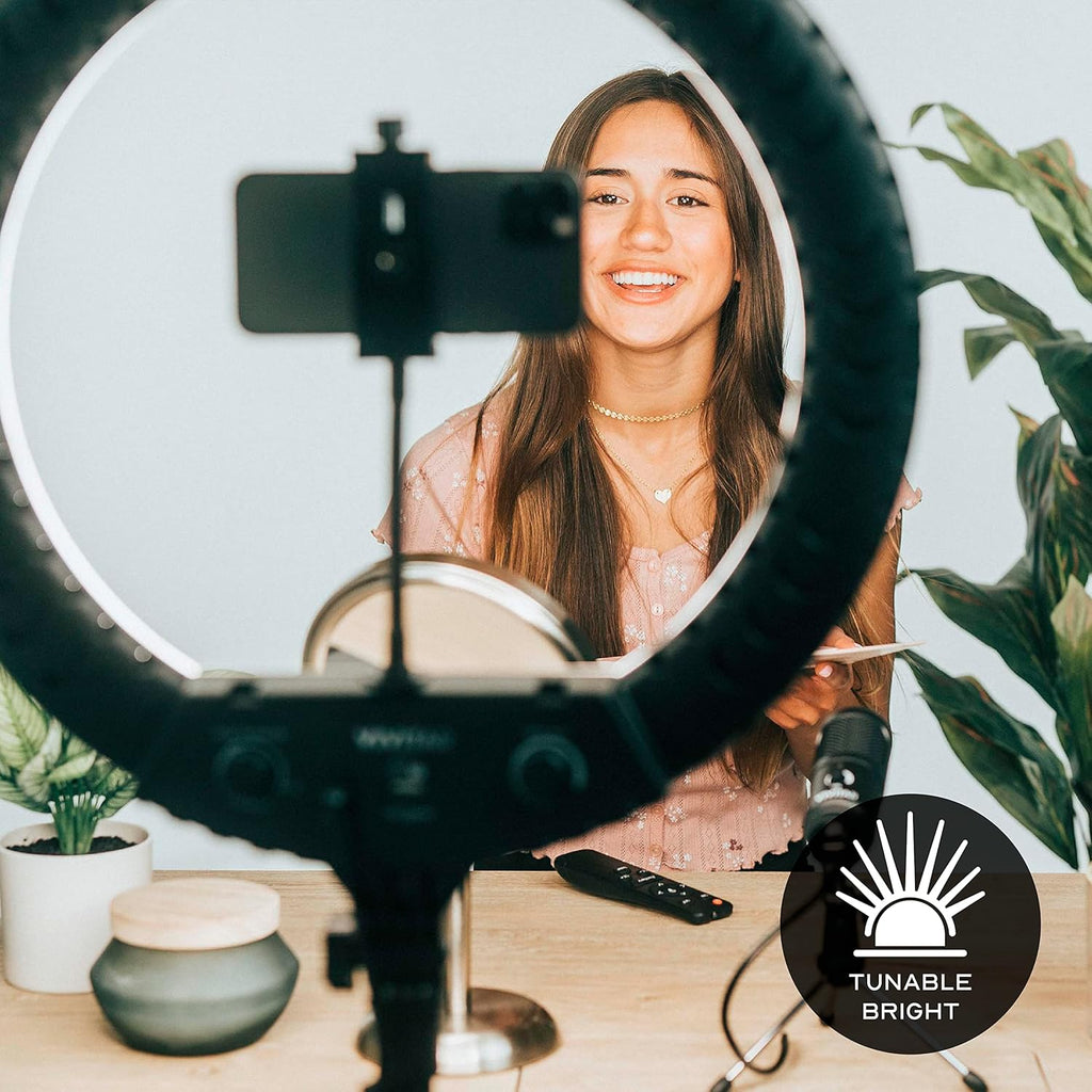 18 Inch LED Ring Light with Stand and Wireless Remote G71448