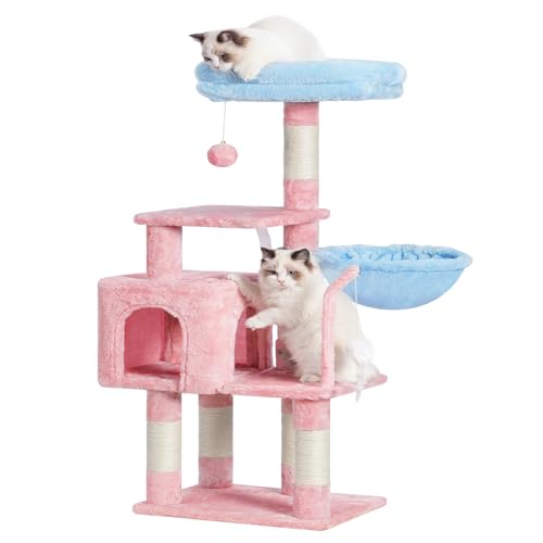 Light Gray Cat Tree with Sisal Scratching Posts O482