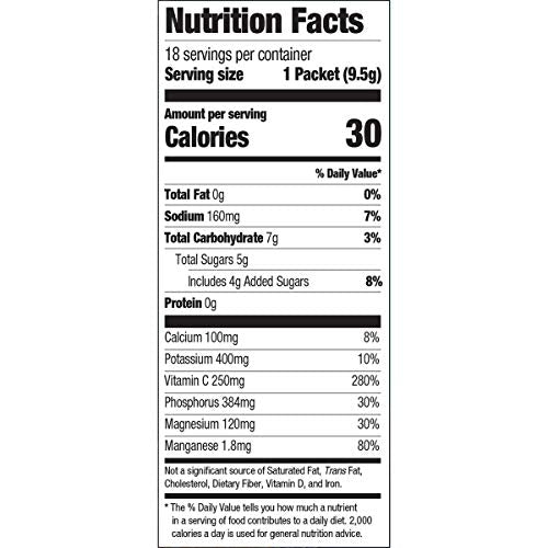 18 Count Raspberry Flavor 0.33 Ounce Electrolyte Sports Drink Mix G956
