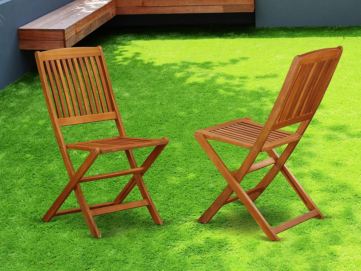 Acacia Wood Folding Arm Chair Set of two M564015