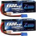 3S Lipo Battery 5500mAh 11.1V 120C Hard Case with EC5 Connector 2 Pack Q189