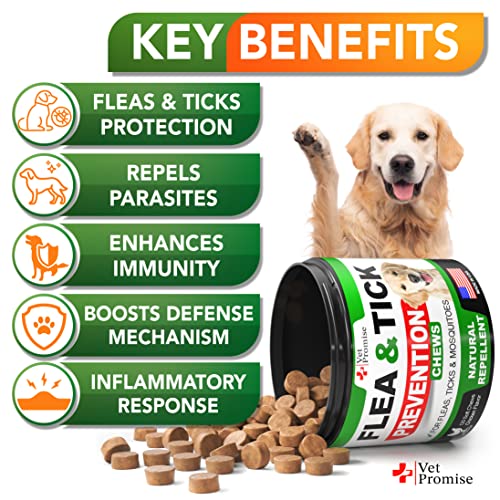 120 Tablets All Natural Flea and Tick Chews for Dogs N9719