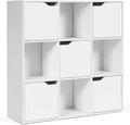 9 Cube Wood Storage Organizer Cabinet Bookshelf T55695