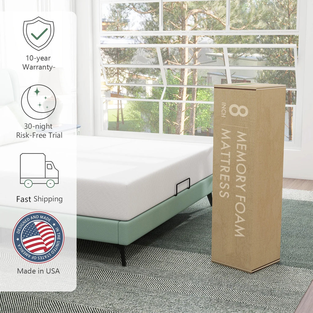 10" Cooling Gel Memory Foam Queen Mattress I4375
