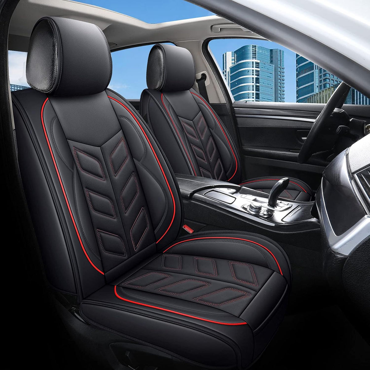 Faux Leather Waterproof Car Seat Covers Front Seat N46802