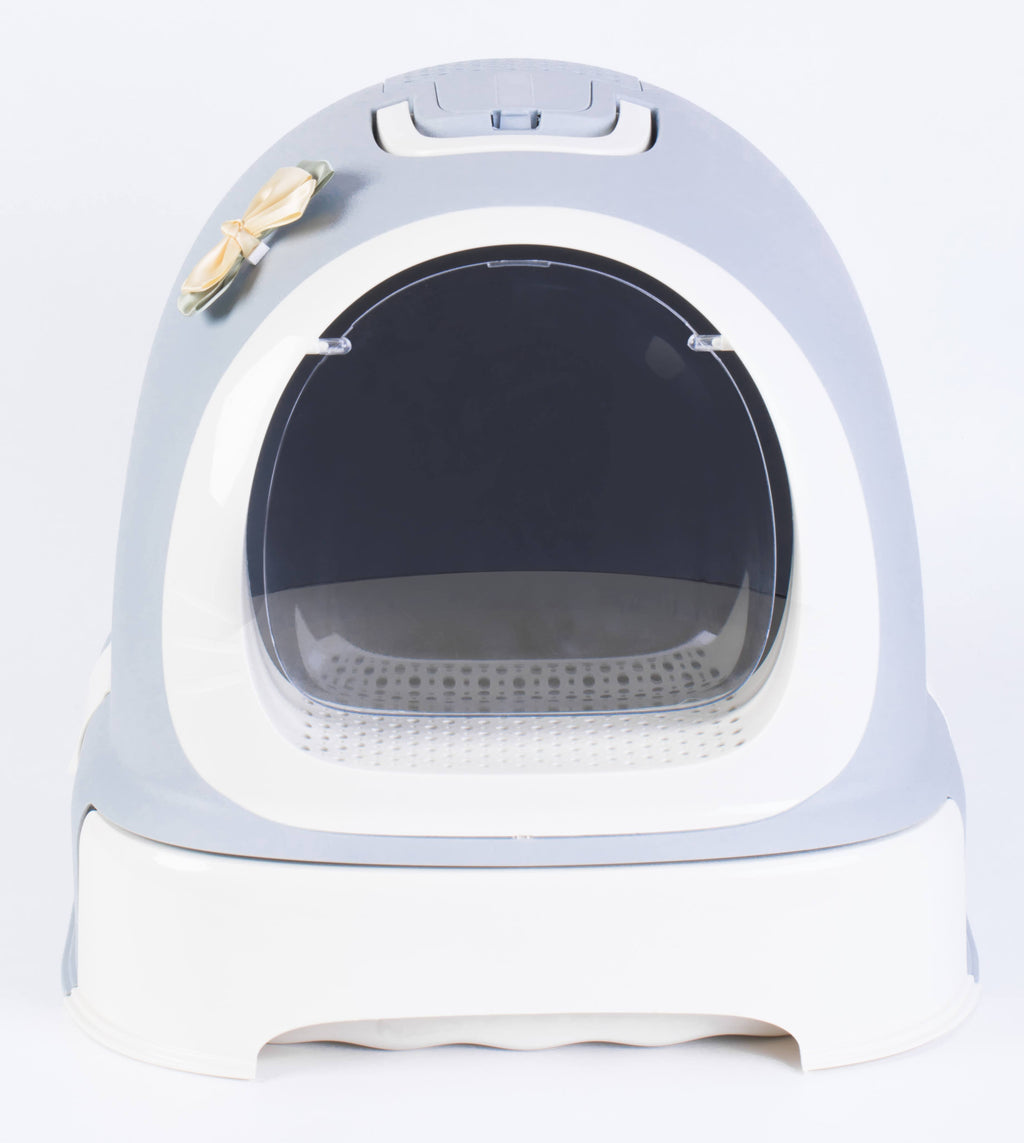 Fully Enclosed Hooded Litter Pan with Front Entry, Cat Litter Scoop Included G915741