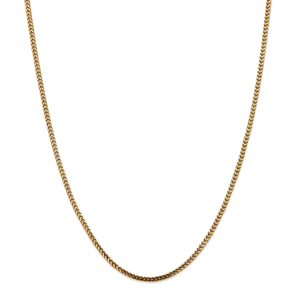 14kt Yellow Gold 2.5mm Franco Chain 20 inch Lobster Clasp F401756