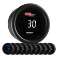10 Color Digital 30 PSI Boost/Vacuum Gauge Kit with Electronic Pressure Sensor H819589