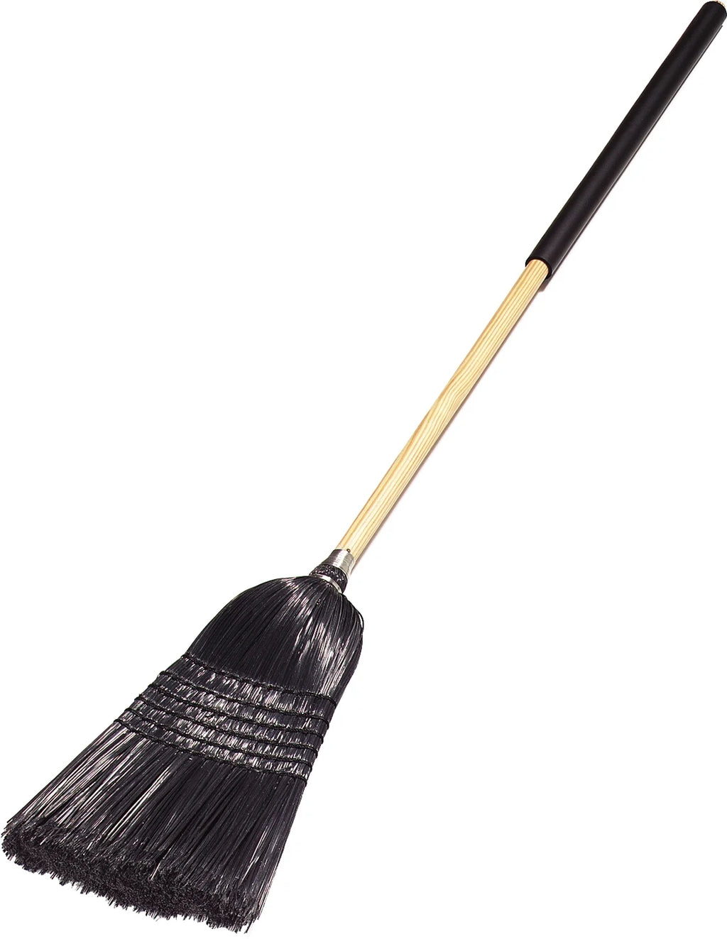 Black Warehouse/Janitor Broom, 57"L, Lot of 12 A9174