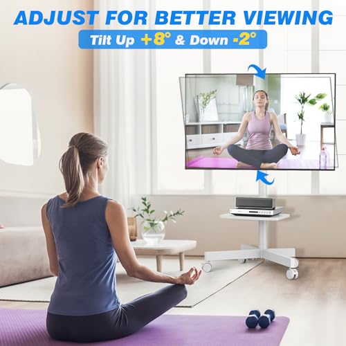 Rolling TV Stand with Shelf for 23-65 inch TVs O210