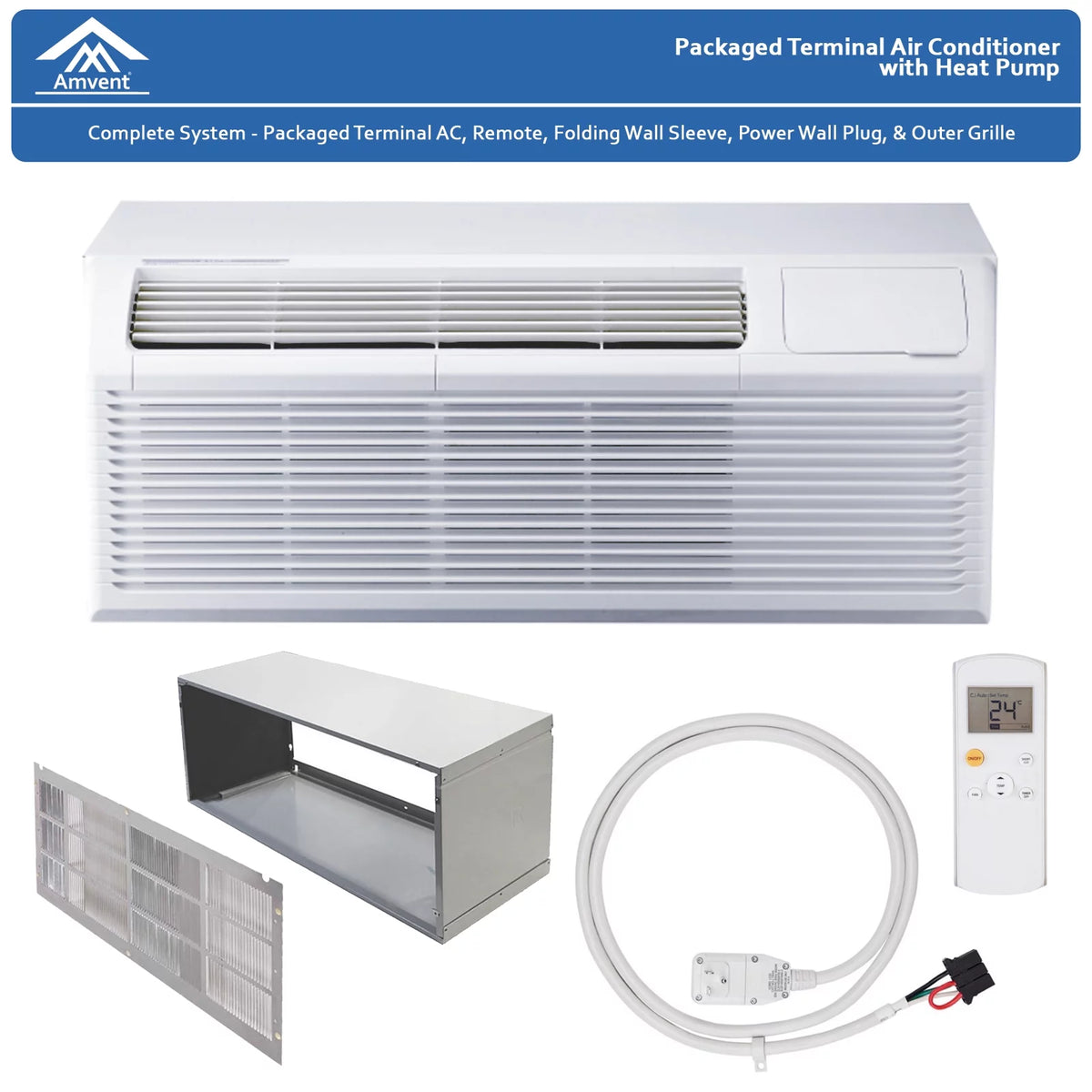 12,000 BTU PTAC Air Conditioner with Remote E9412