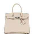 Birkin 30 Craie Epsom Palladium Hardware R152