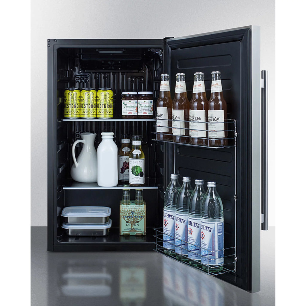 ADA Compliant 19" W All-Refrigerator with Stainless Steel Door and Lock O104315