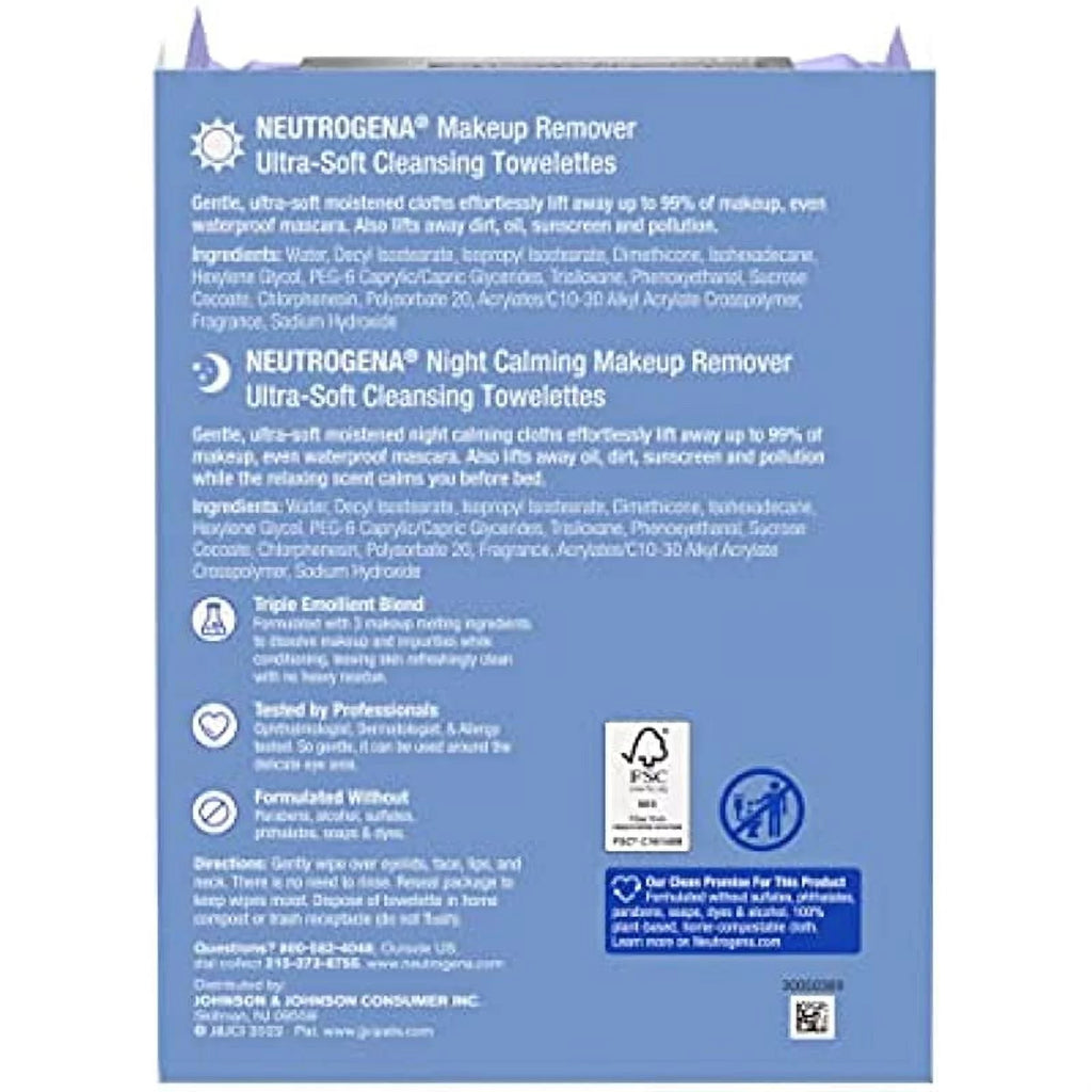 Day & Night Makeup Remover Face Cleansing Towelettes, 3 Packs of 25 ct D772950