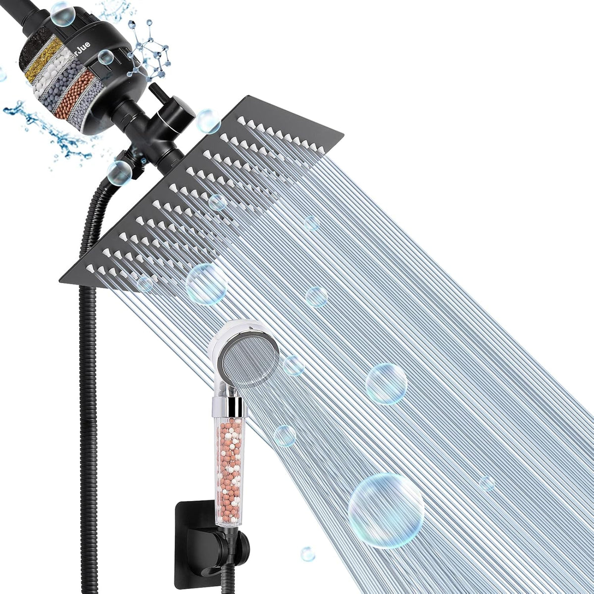 Chrome High Pressure Shower Head with Filter, Pack of 2 L47130