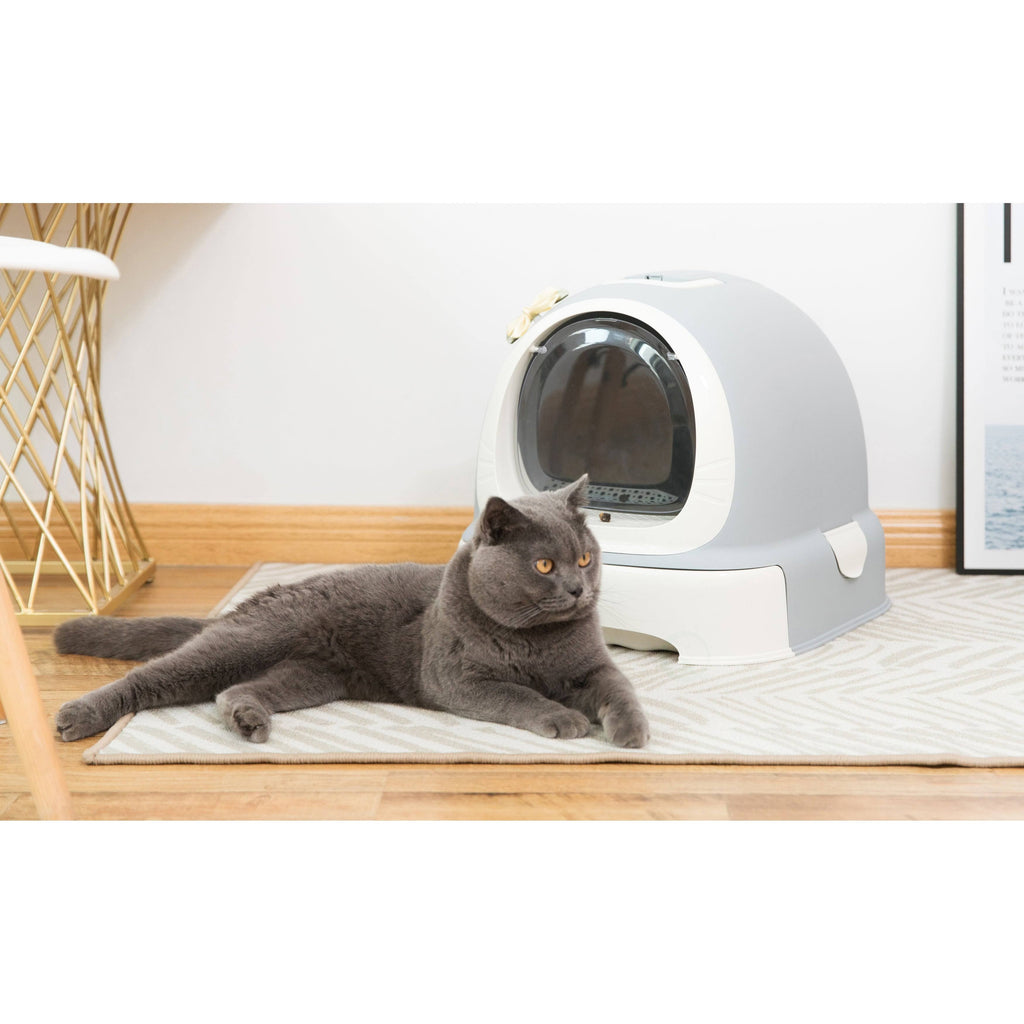 Fully Enclosed Hooded Litter Pan with Front Entry, Cat Litter Scoop Included G915741