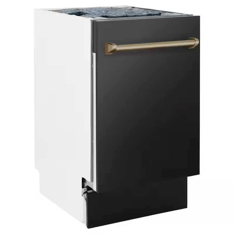 18 in. 8-Cycle Tall Tub Dishwasher with 3rd Rack in Black Stainless Steel C824784