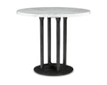 Black & White Faux Marble Round Counter Height Dining Table H27499