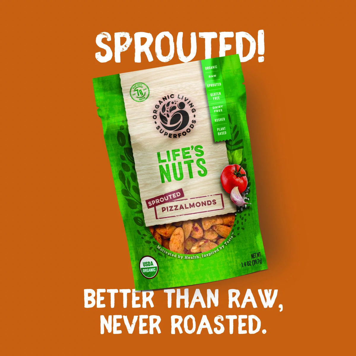 Organic Sprouted Salt & Vinegar Almonds 1.4oz T51480