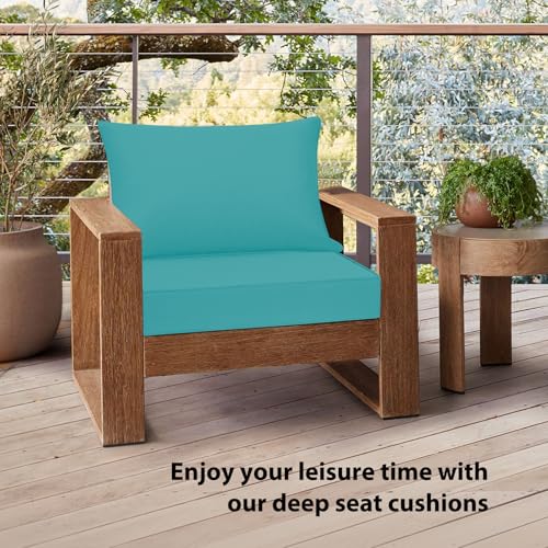 Black 24x24 Outdoor Chair Cushion Set with Ties S86591