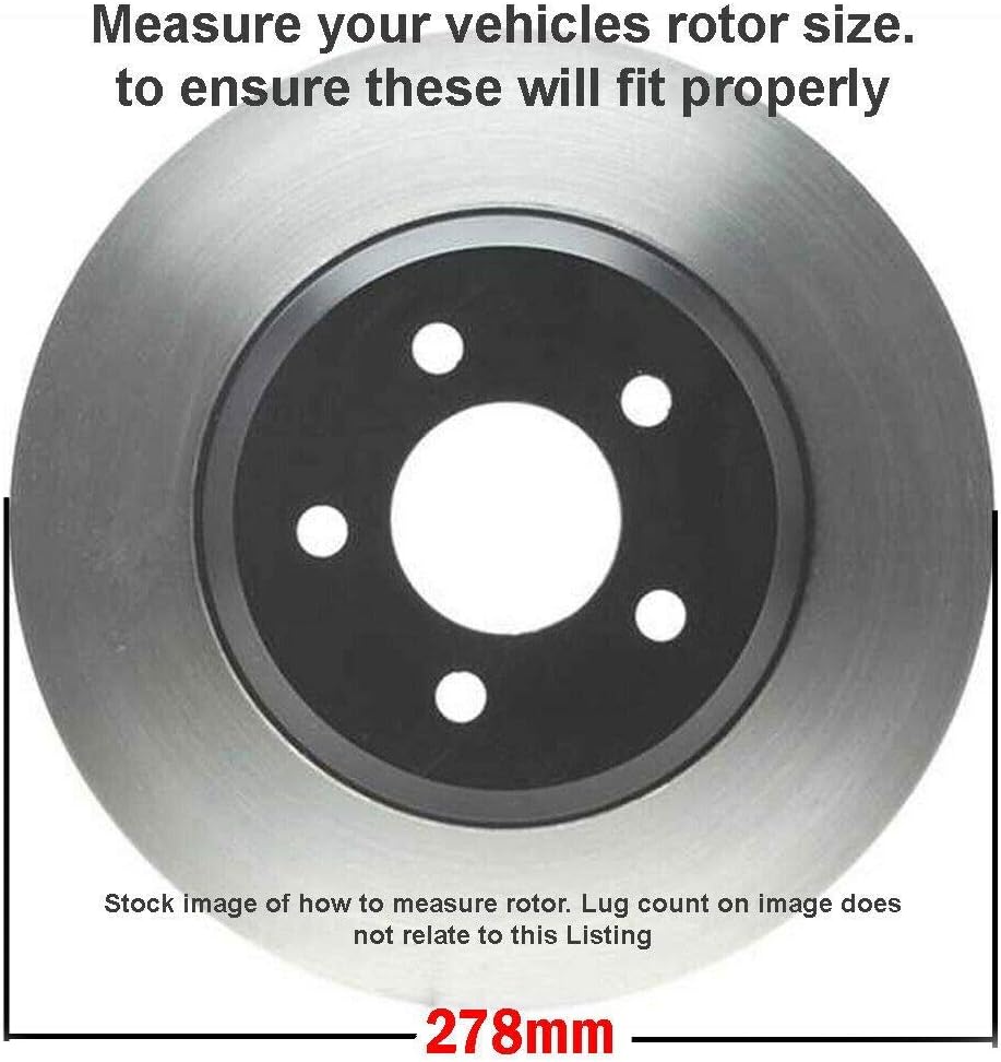 Front Drilled & Slotted Brake Kit Rotors & Ceramic Pads with Hardware & Cleaner for Ford Escape O4892