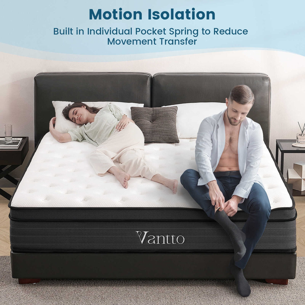 Twin 10 Inch Memory Foam Hybrid Mattress with Pocket Springs K6320