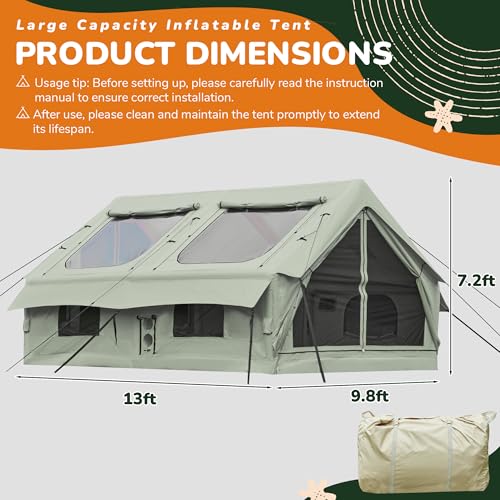 Inflatable Camping Tent with TPU Skylight U507