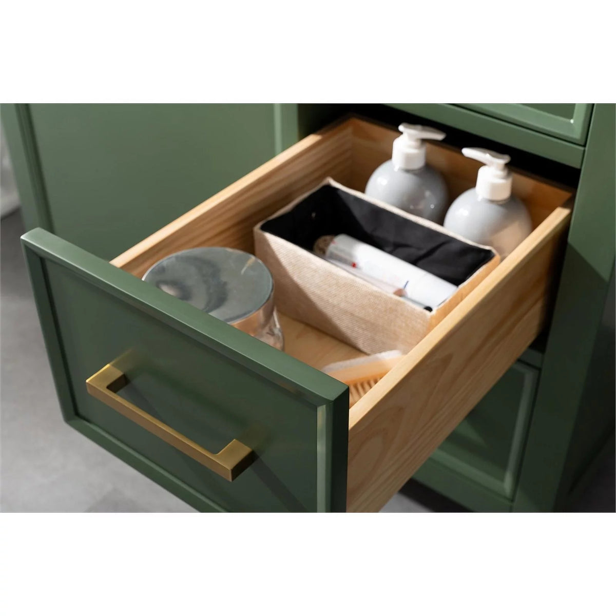36" Green Wood Sink Vanity Cabinet W775