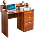 Grey Computer Desk with Drawers & Hutch L910259