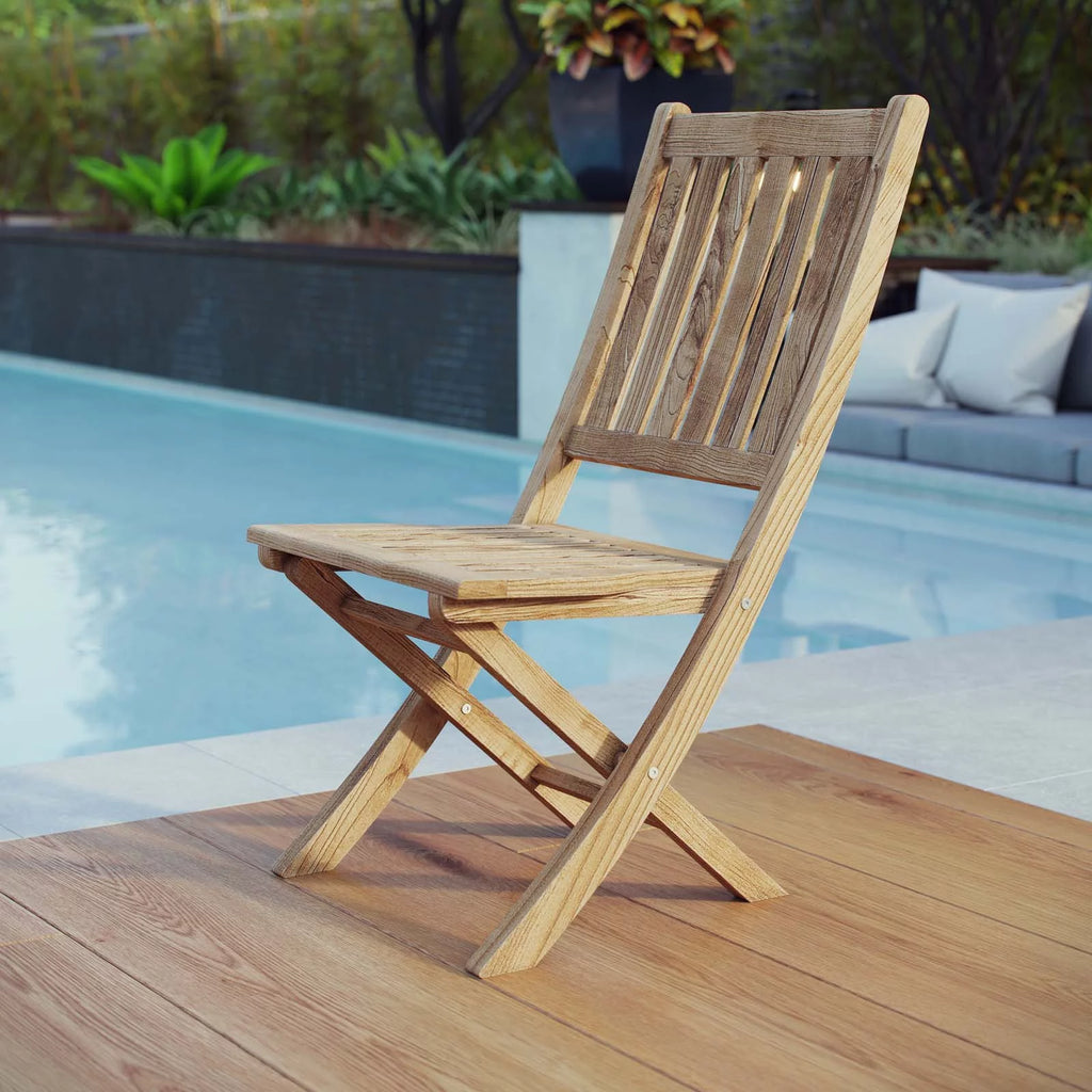 Natural Teak Folding Chair Y604848