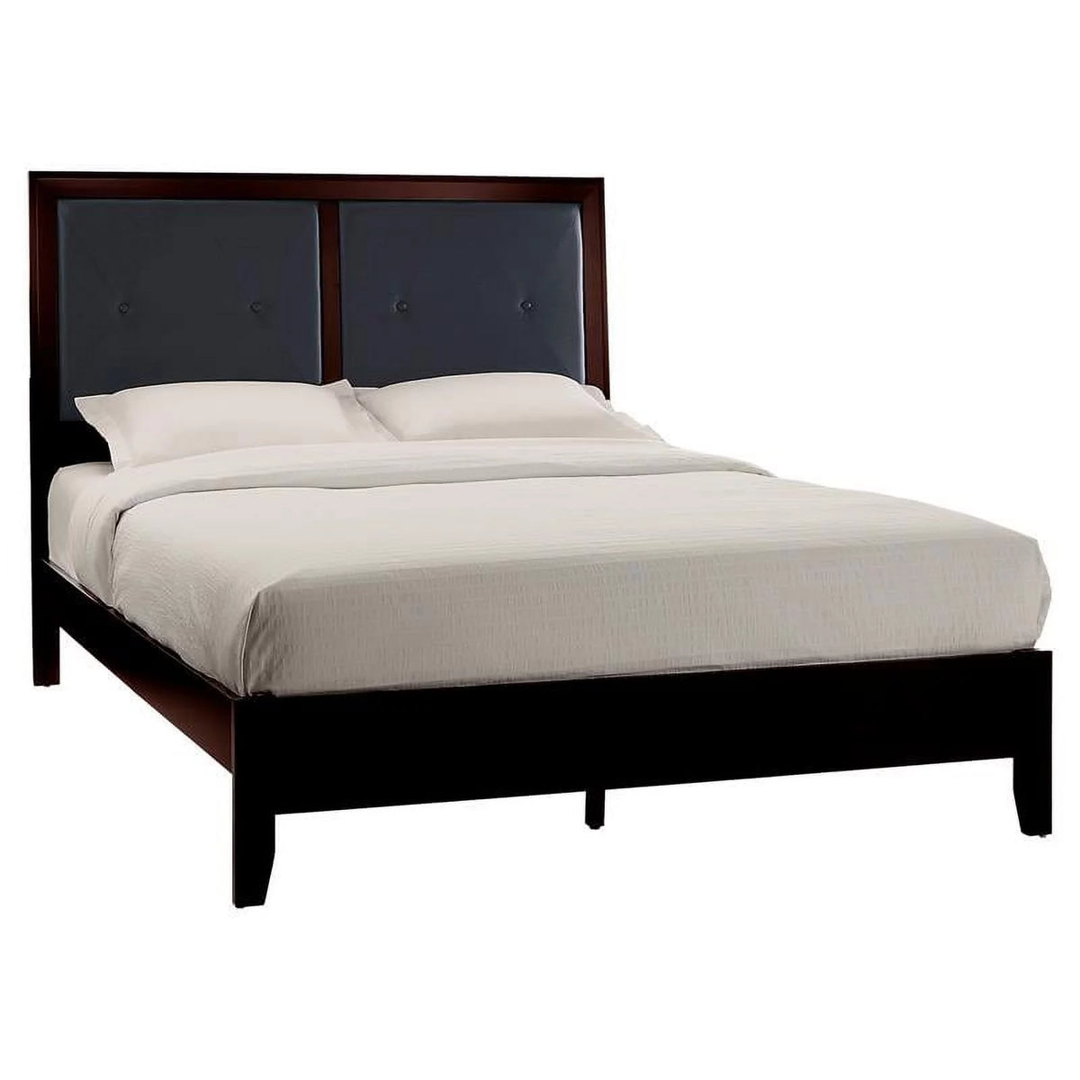 Contemporary Wood California King Bed in Espresso/Black H9420