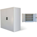 Gray Steel Office Cabinet with 2 Doors B4774