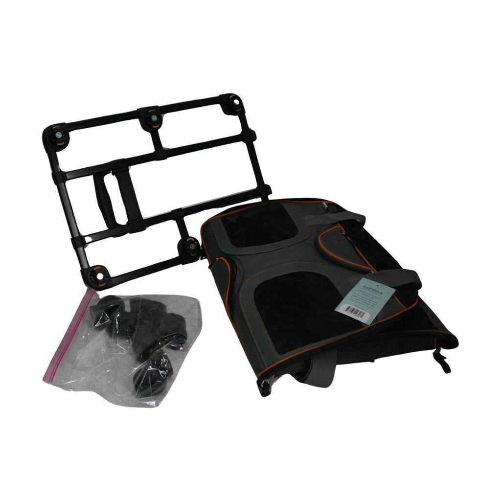 Pet Carrier with Removable Wheels and Double Telescopic Handle T948388
