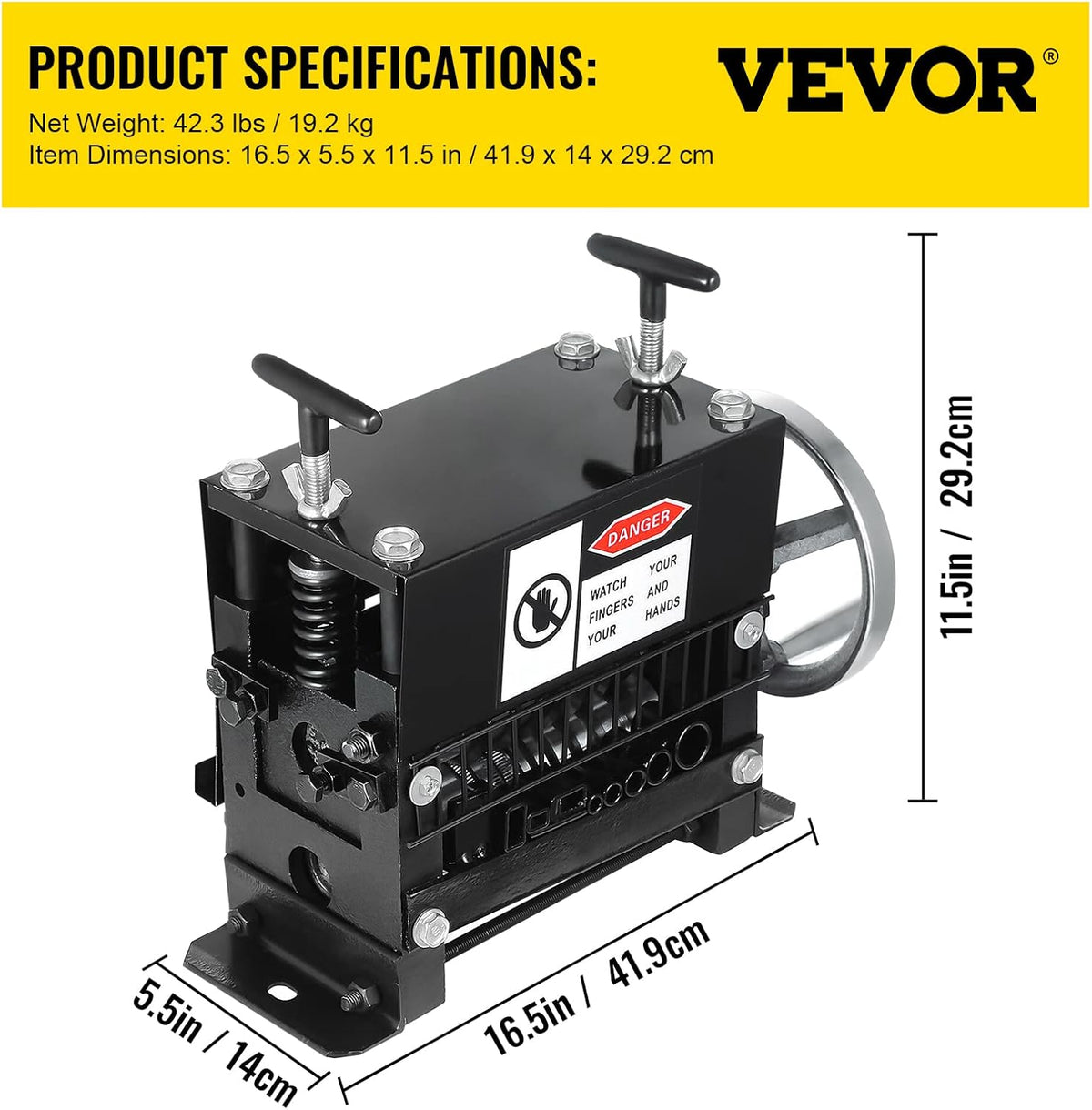 1.5-20mm 7 Channels Manual Hand Cranked Wire Stripping Machine X954169
