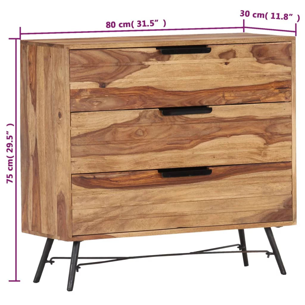 Solid Sheesham Wood Sideboard O636