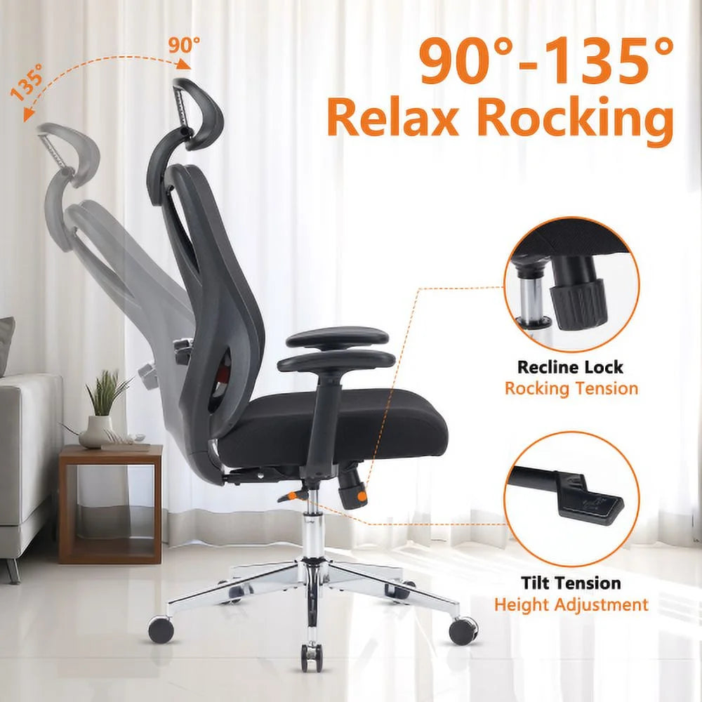 High Back Ergonomic Mesh Office Chair with Headrest and Waistrest G5081